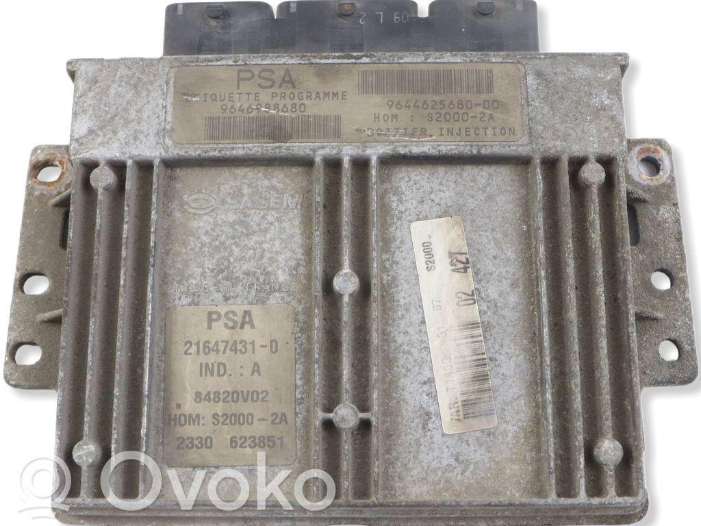 Engine control unit/module   9646988680,9644625680,S20002A