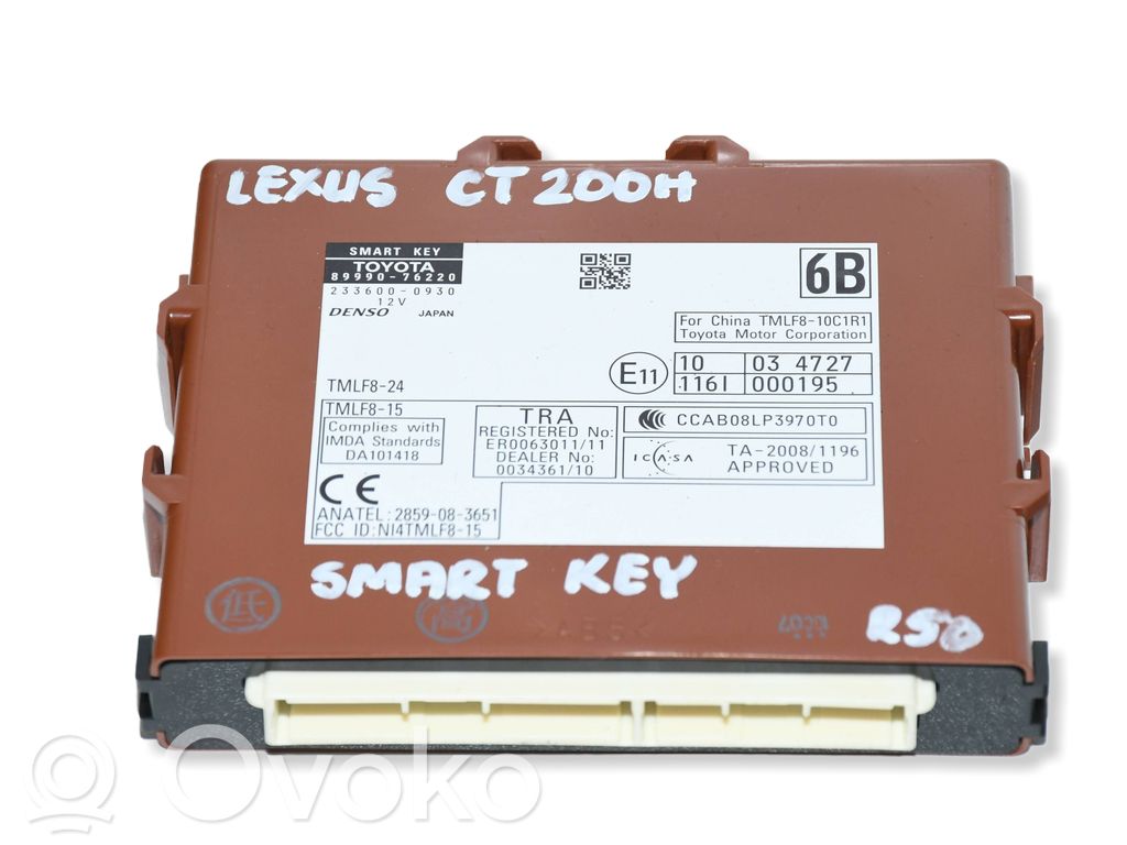 Lexus CT 200H Centralina/modulo keyless go 