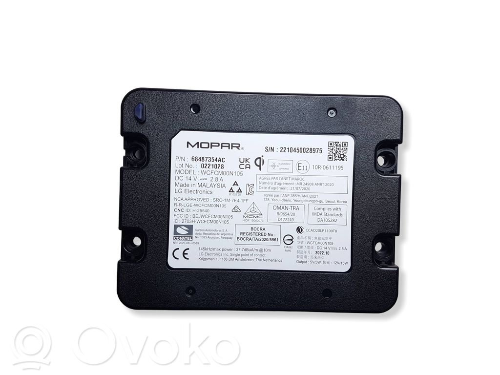 Jeep Grand Cherokee WL Module de charge sans fil 