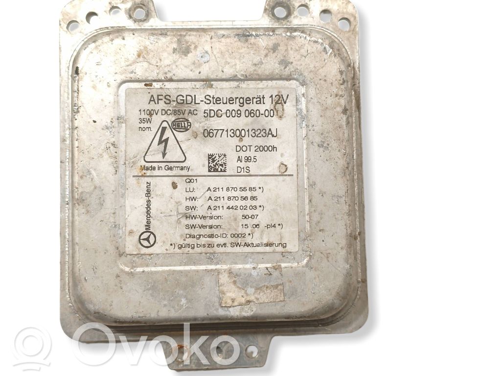 Mercedes-Benz E W211 Module de ballast de phare Xenon 