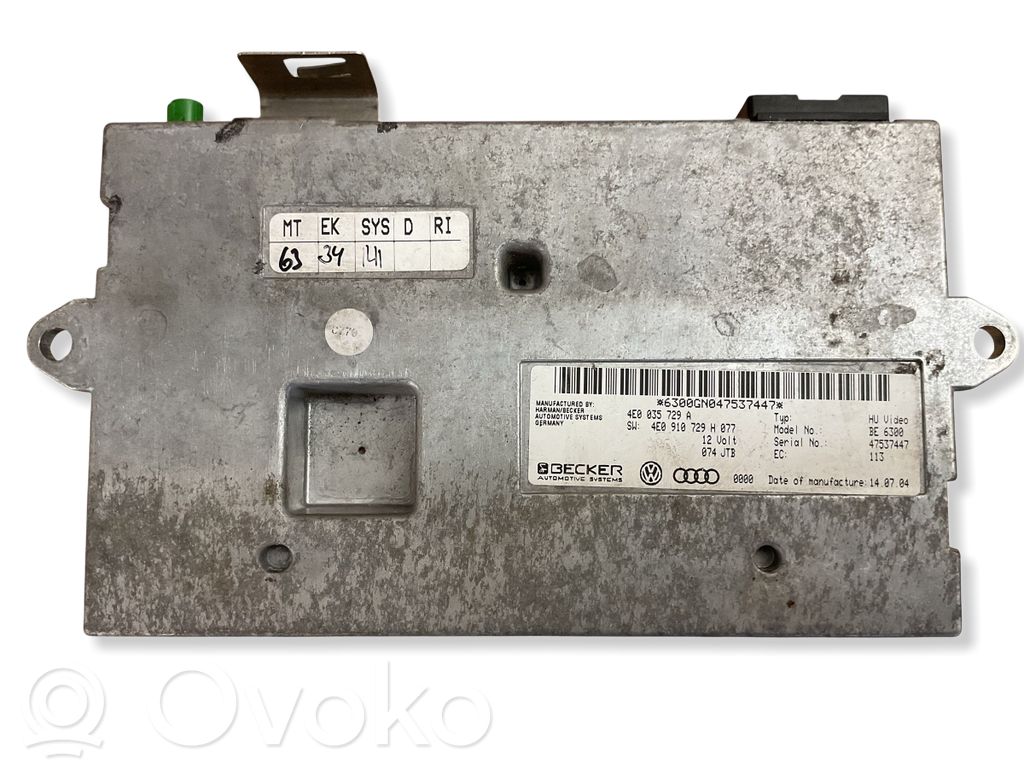 Audi A8 S8 D3 4E Unidad de control MMI 
