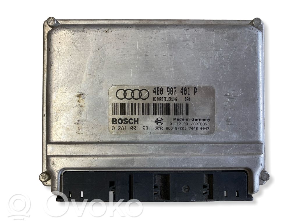 Engine control unit/module   0281001931,28RTE357,4B0907401P