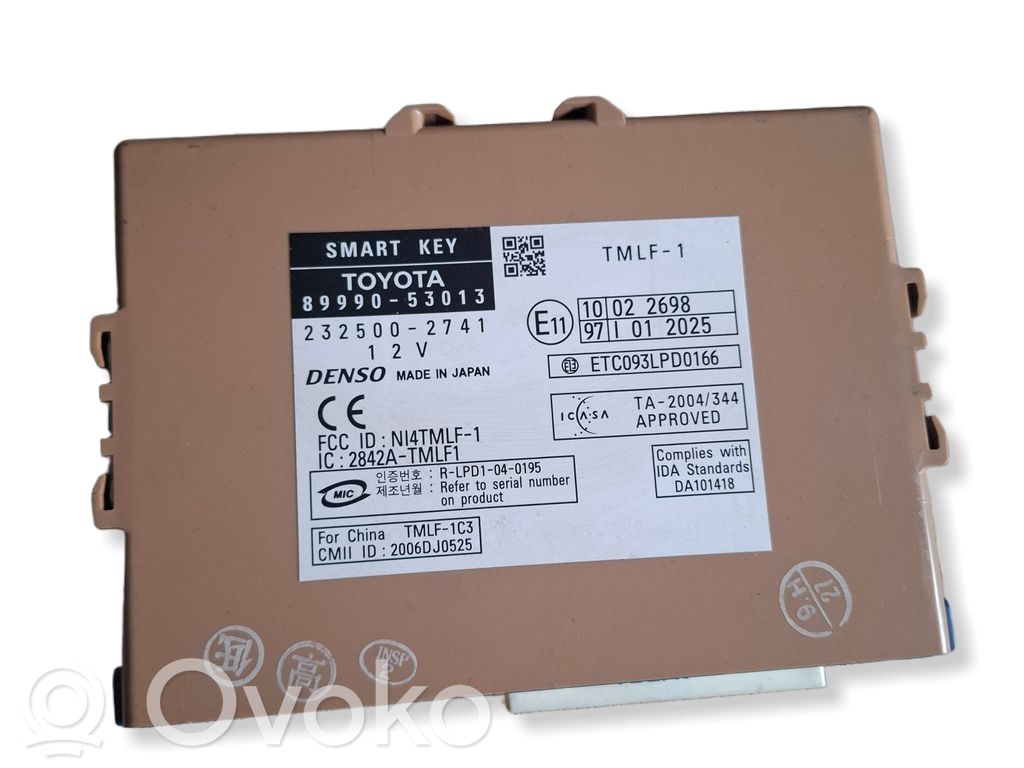 Lexus IS 220D-250-350 Moduł / Sterownik systemu uruchamiania bezkluczykowego 