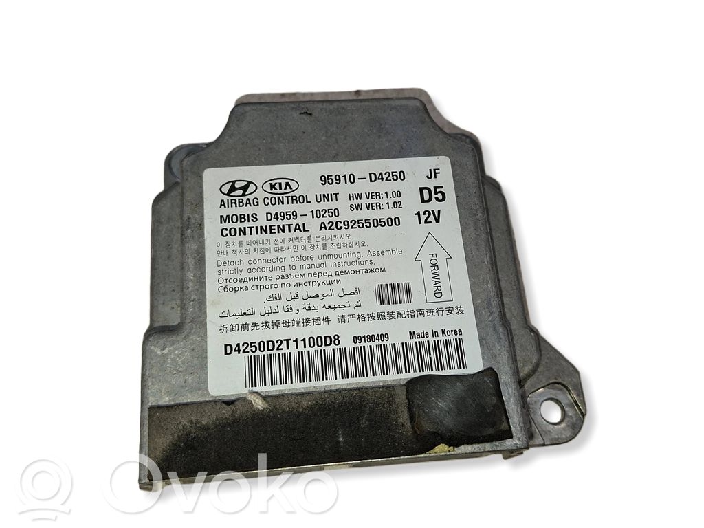 KIA Optima Module de contrôle airbag 