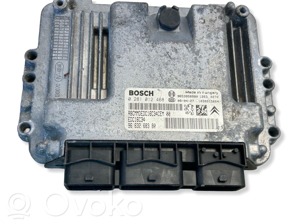 Engine control unit/module   9653958980,9663268380,0281012468