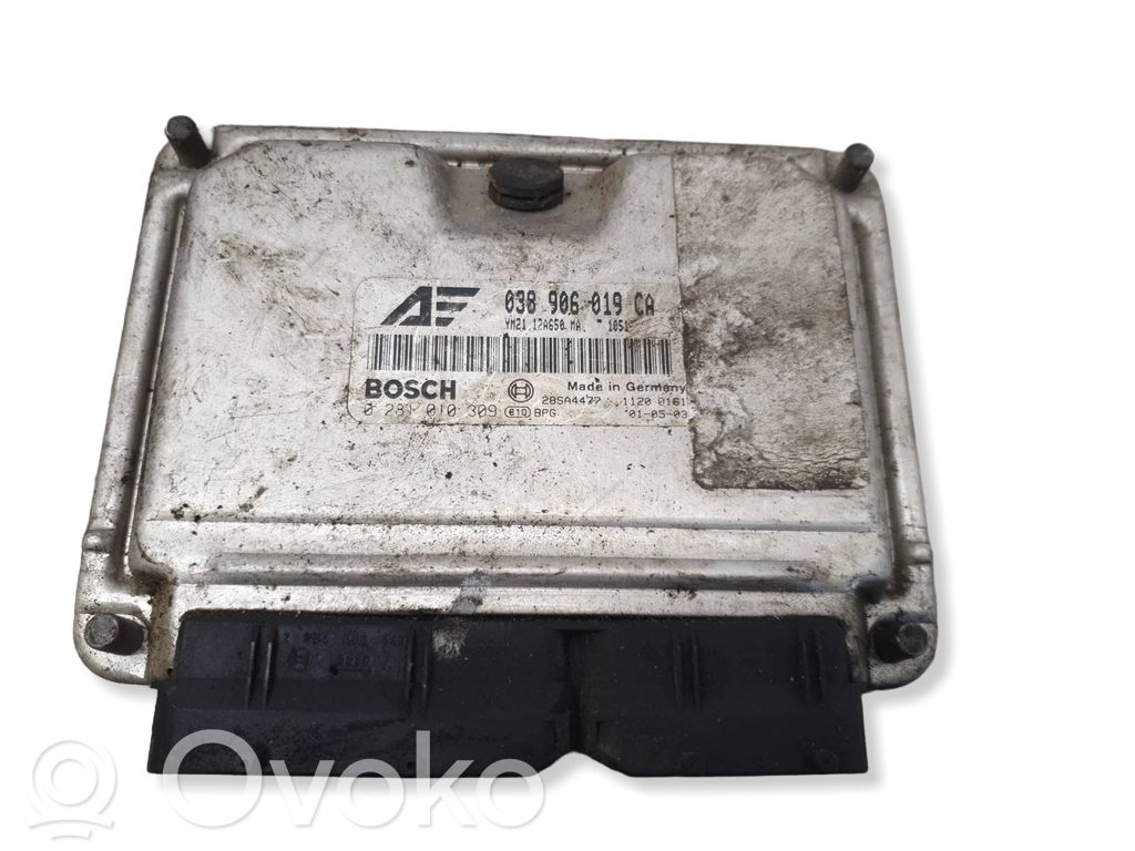 Engine control unit/module   038906019CA,28SA4477,0281010309,YM2112A650MA