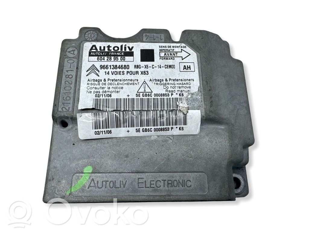 Citroen C6 Unitate/modul de comandă airbaguri 