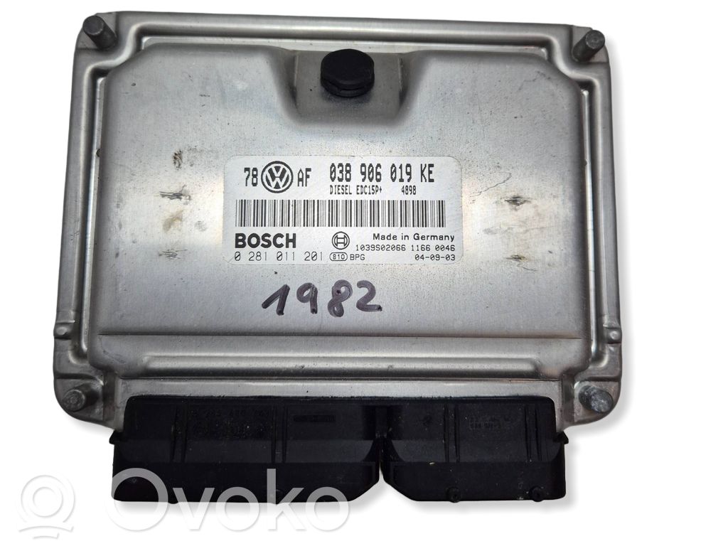 Engine control unit/module   038906019KE,1039S02066,0281011201
