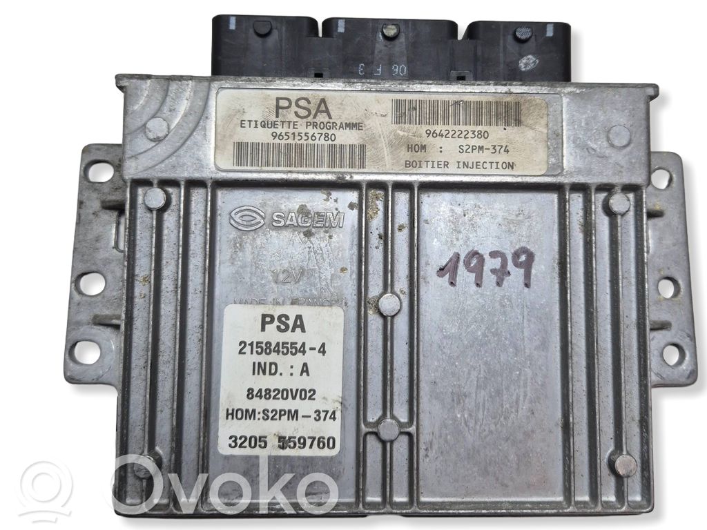 Engine control unit/module   9642222380,9651556780,S2PM374
