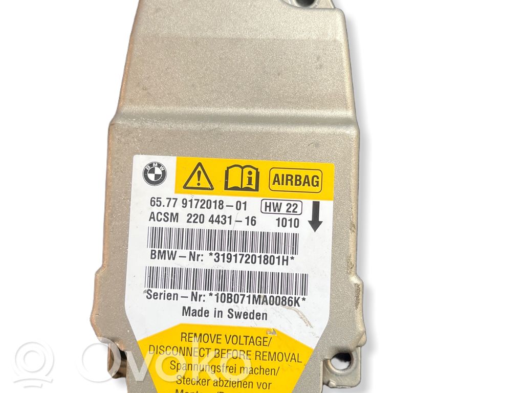 Unidad de control/módulo del Airbag   9172018,31917201801H,220443116
