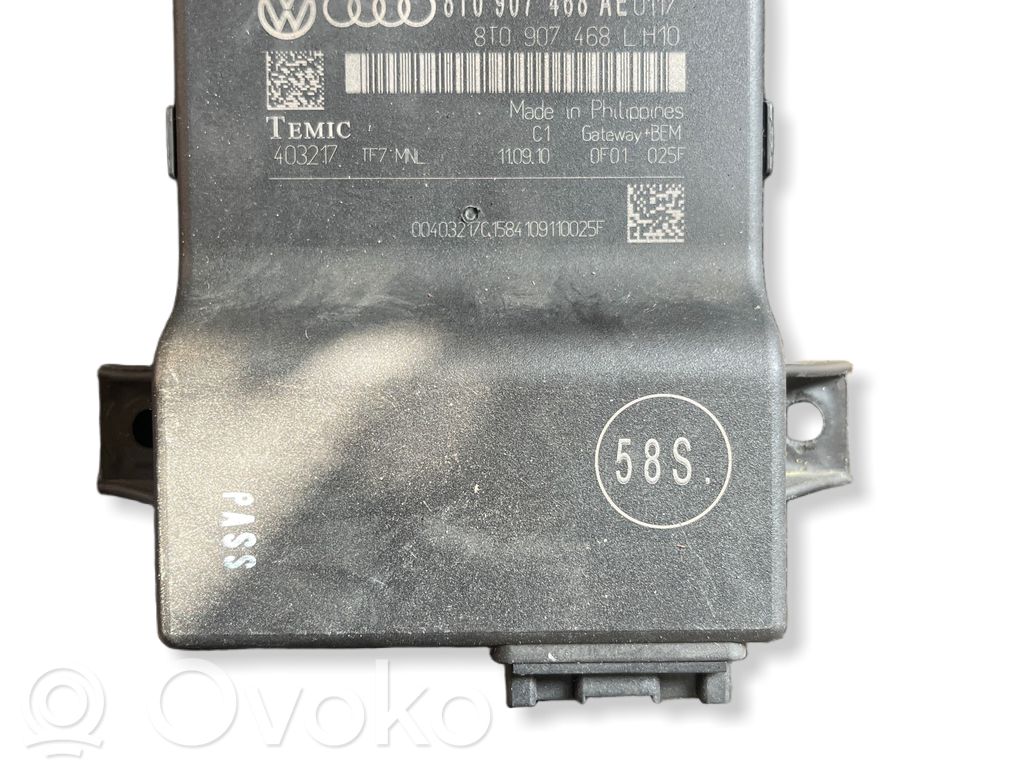 Audi A4 S4 B8 8K Módulo de control Gateway 