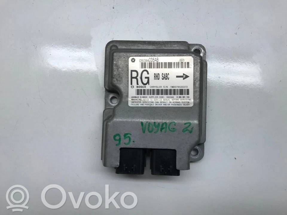 Chrysler Grand Voyager IV Module de contrôle airbag 