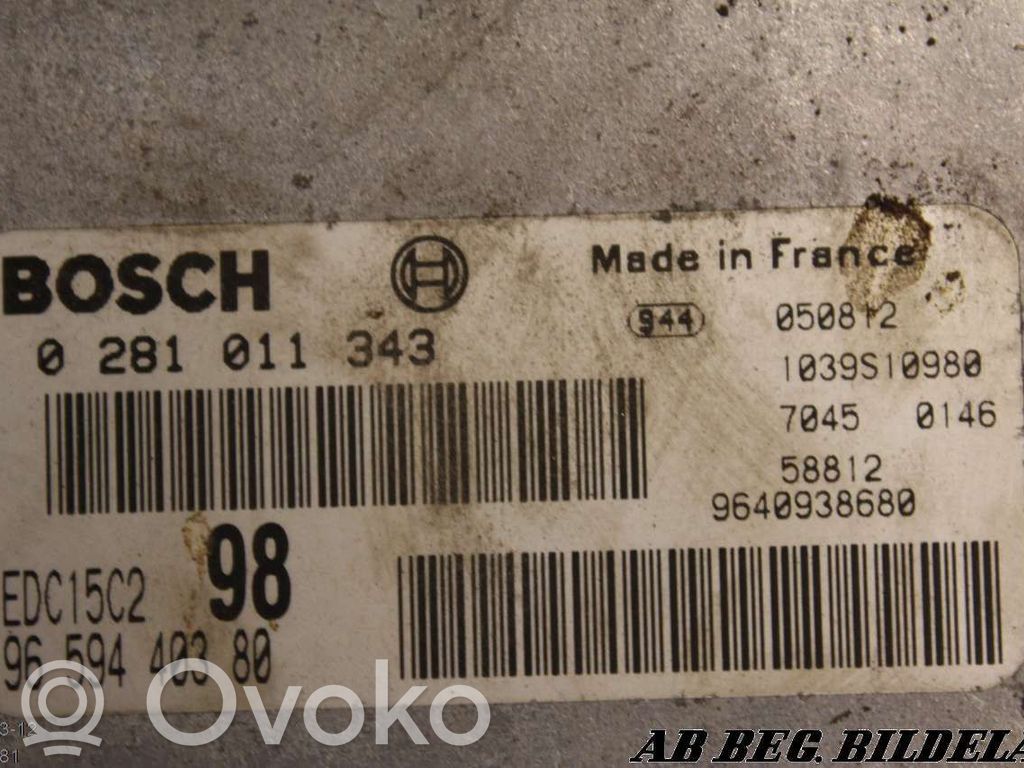 Peugeot Expert Injection control unit/module 