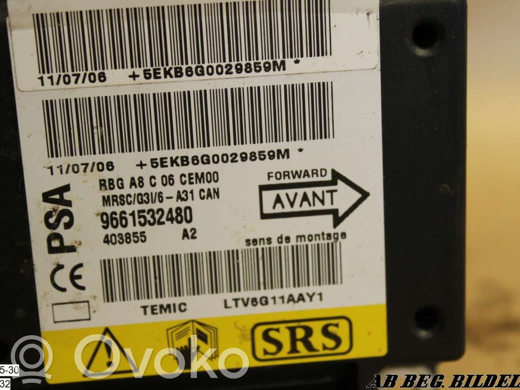 Citroen C3 Airbag control unit/module 