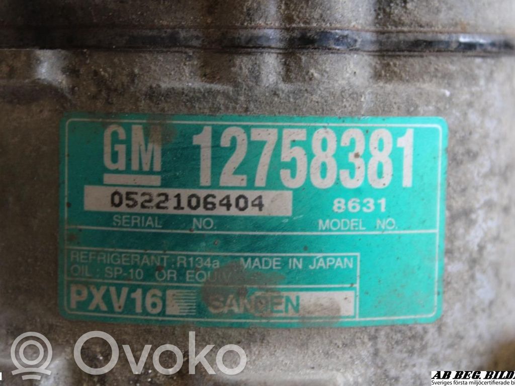 Air conditioning (A/C) compressor (pump)   12758381
