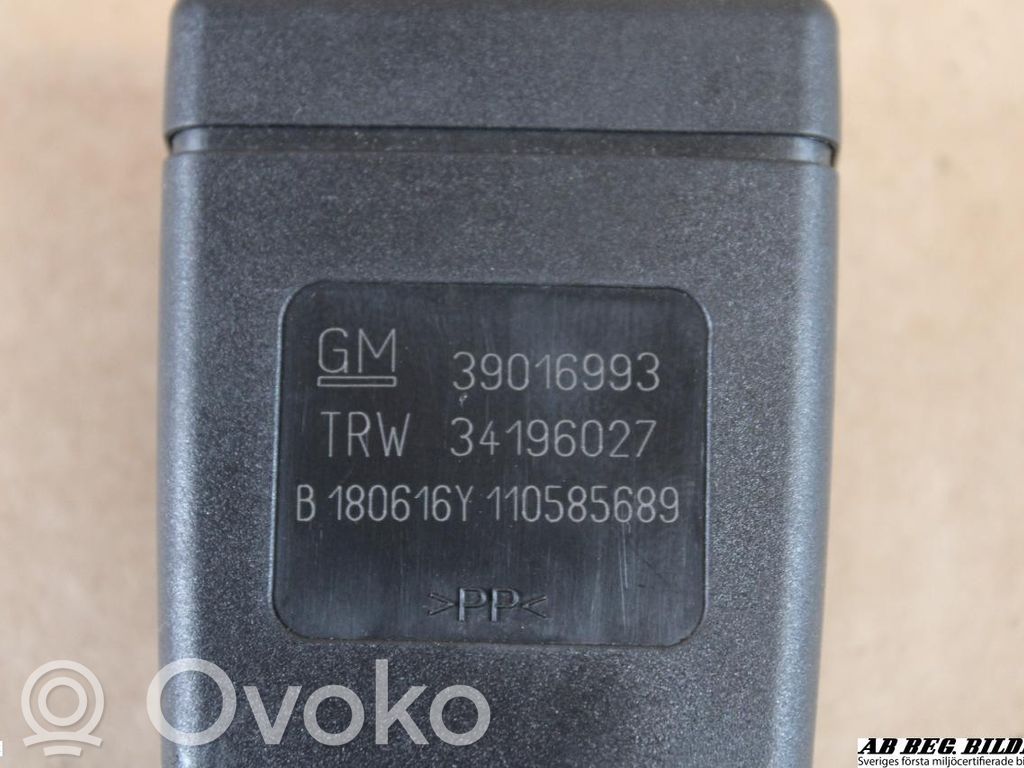 Opel Astra K Priekšējās jostas sprādze