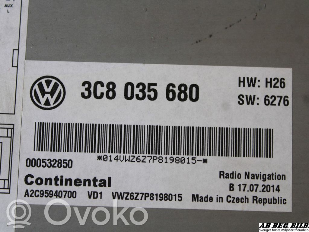 Volkswagen Sharan Panel / Radioodtwarzacz CD/DVD/GPS