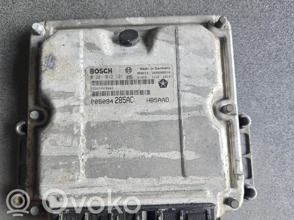 Engine control unit/module   1039S08816,0281012121,P05094285AC