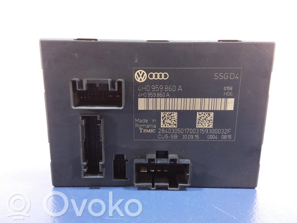 Audi A8 S8 D4 4H Module de commande de siège 