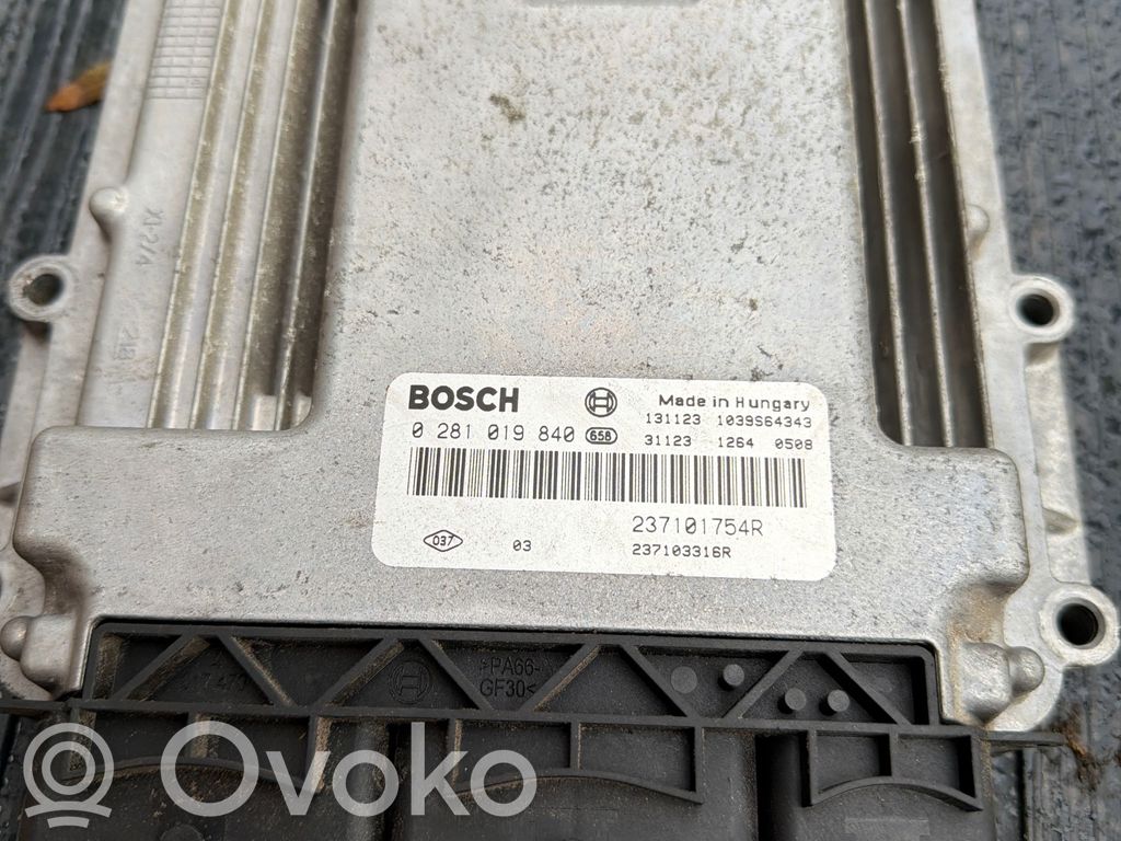 Engine control unit/module   0281019840,237101754R