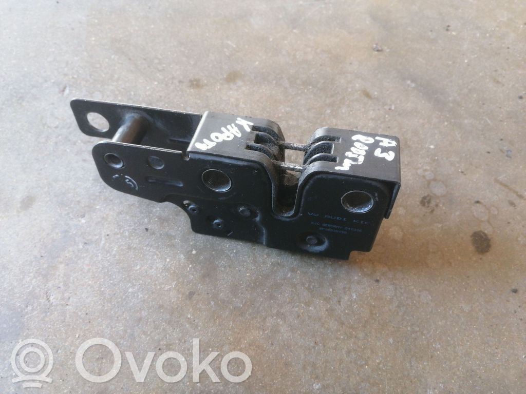 Audi A3 S3 8P Zamek pokrywy przedniej / maski silnika 