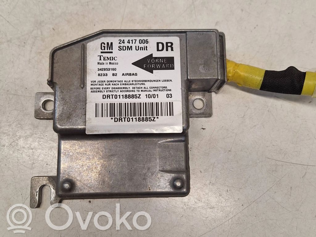 Opel Corsa C Airbag control unit/module 