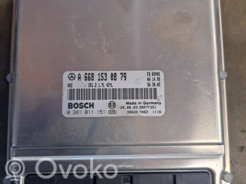 Mercedes-Benz A W168 Engine control unit/module 