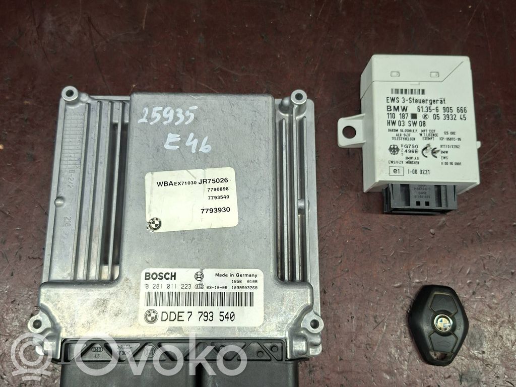 BMW 3 E46 Engine ECU kit and lock set 
