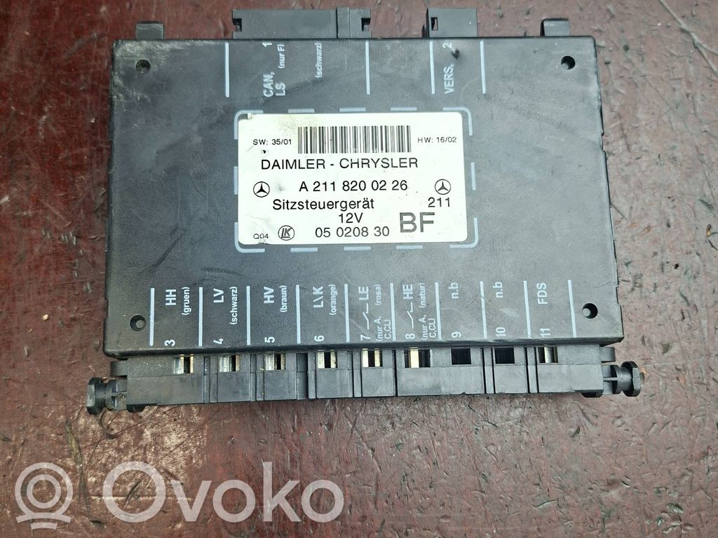 Module de commande de siège   A2118200226,05020830