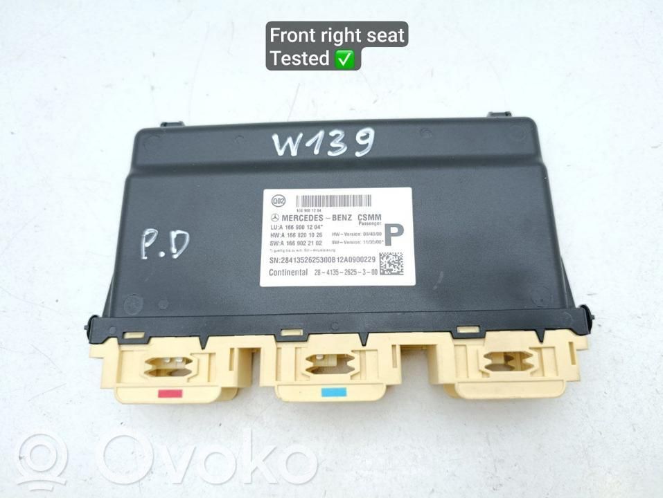 Mercedes-Benz GL X166 Moduł / Sterownik fotela 