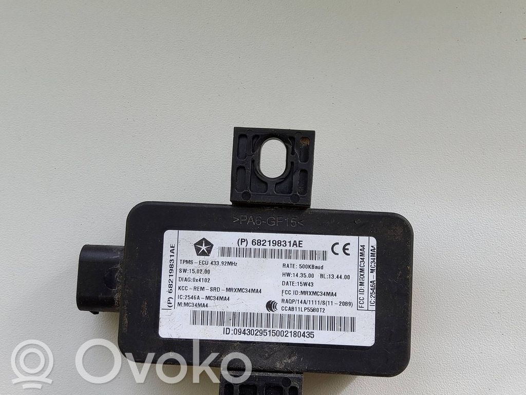 Tire pressure control unit   68219831AE,09130295150000