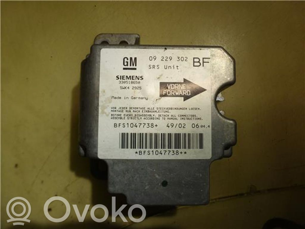 Opel Astra G Sterownik / Moduł Airbag 