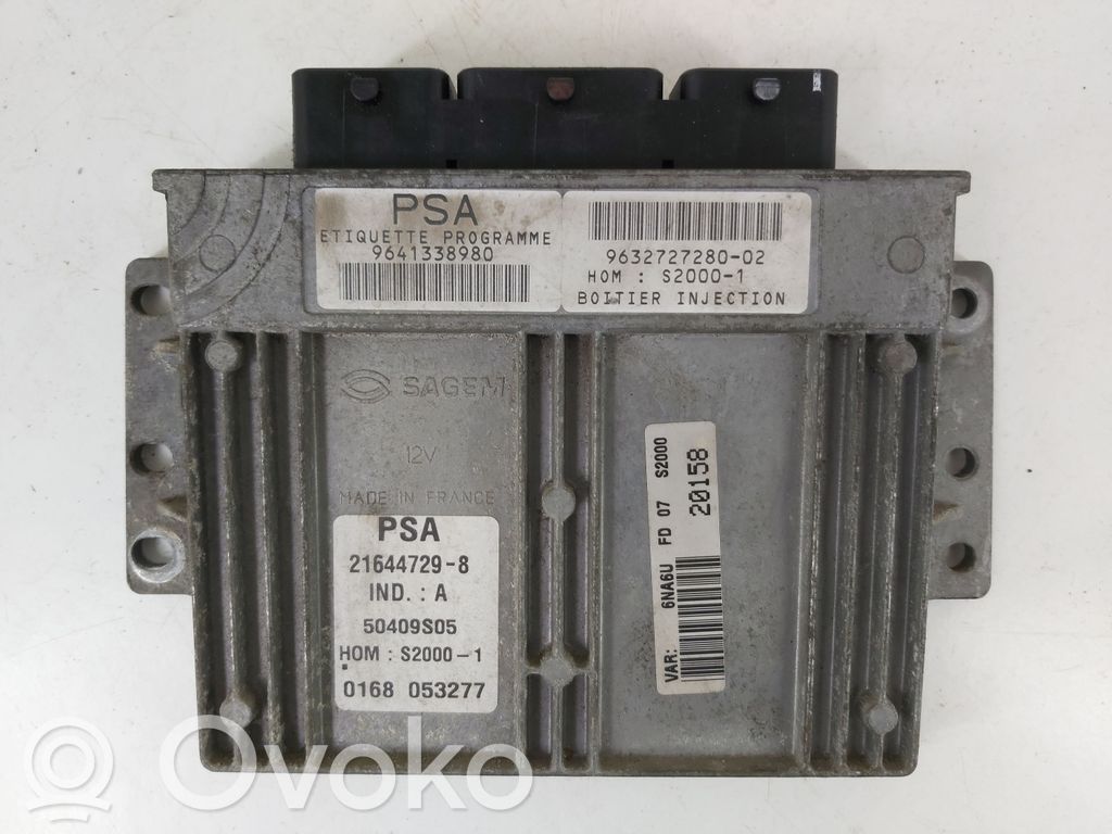 Engine control unit/module ECU   216447298,50409S05,0168053277,20158,963272728002,9641338980