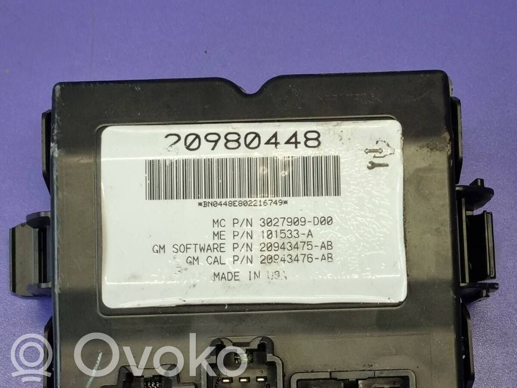 Tailgate/trunk control unit/module   13324270,20980448