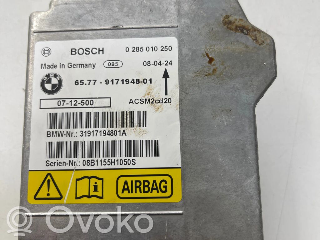 Unidad de control/módulo del Airbag   9171948,31917194801A,0285010250,ACSM2C020