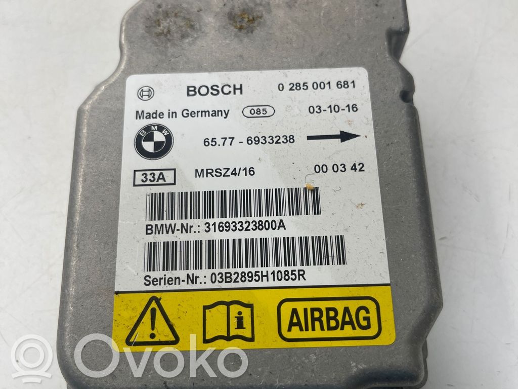 Centralina/modulo airbag   6933238,0285001681,31693323800A