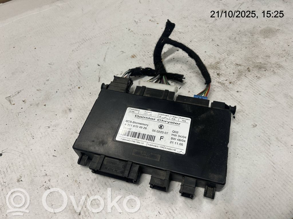 Mercedes-Benz ML W164 Seat control module 