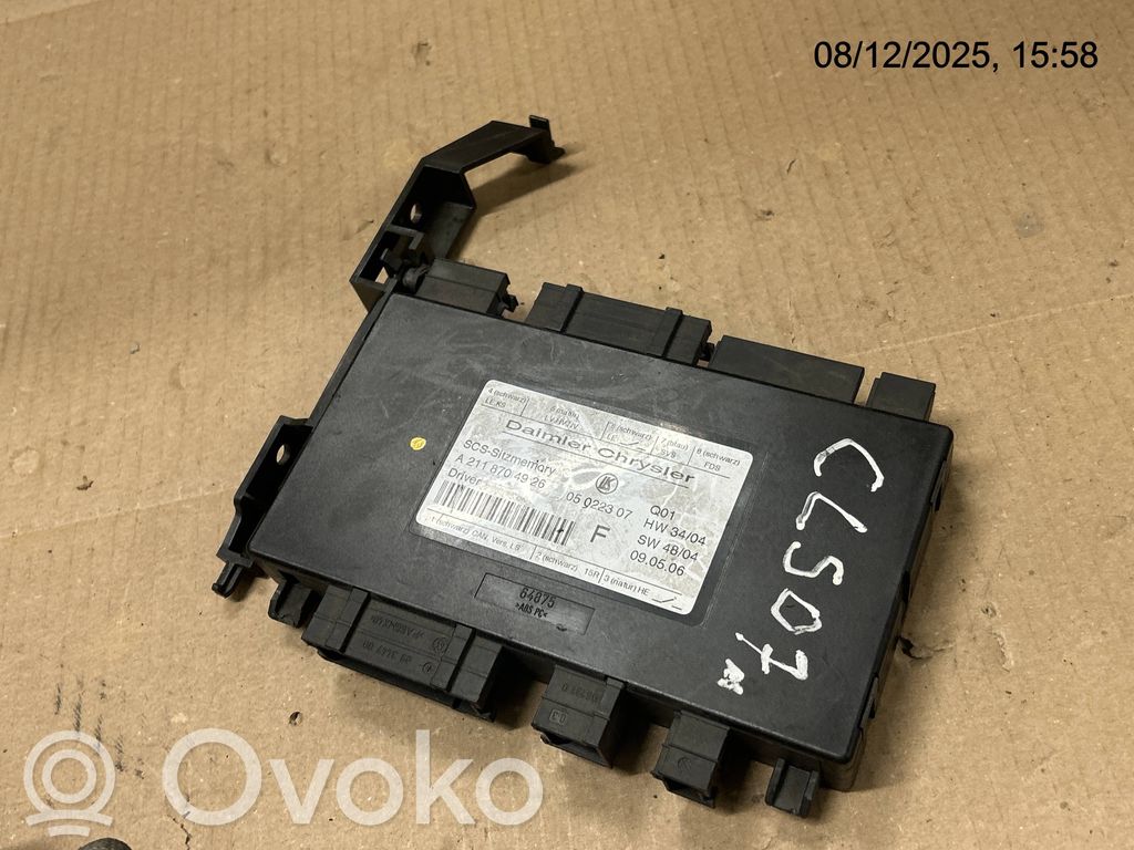 Mercedes-Benz CLS C219 Seat control module 