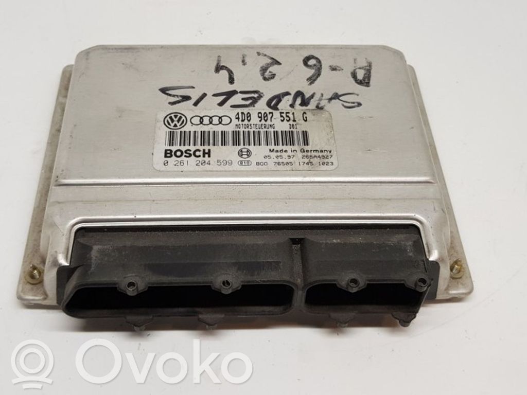 Engine control unit/module   4D0907551G,0261204599