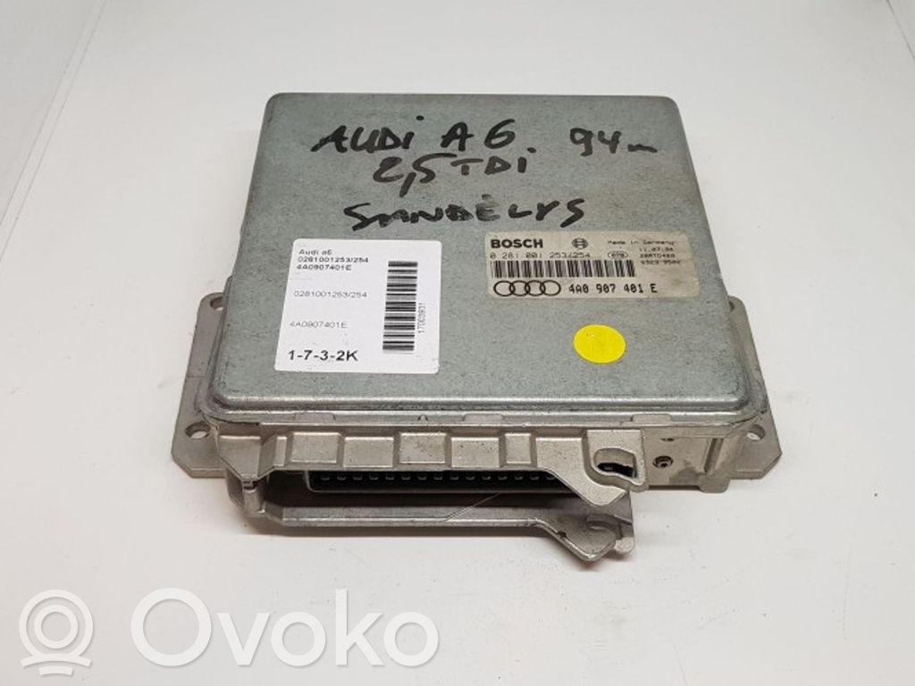 Engine control unit/module   0281001253,4A0907401E