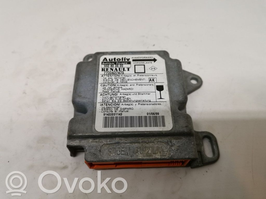 Renault Laguna I Airbag control unit/module 