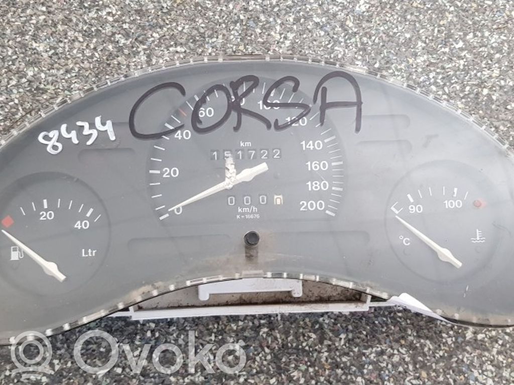 Opel Corsa C Spidometras (prietaisų skydelis) 