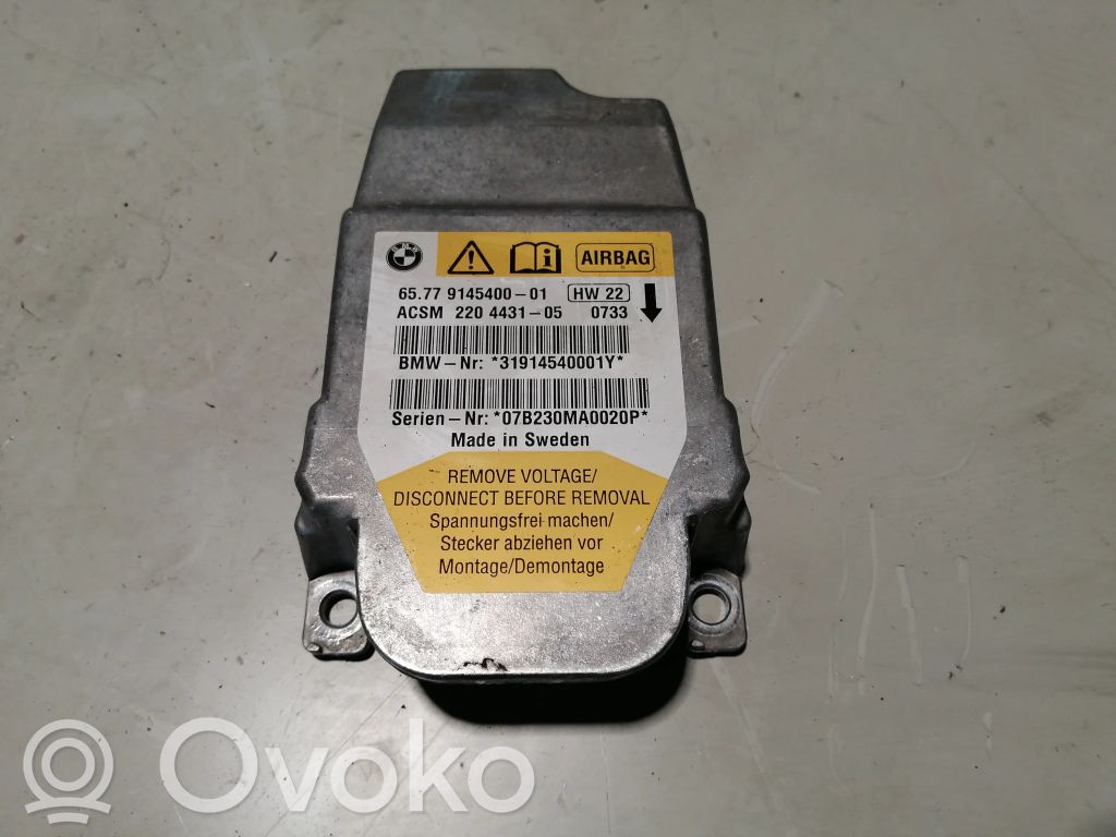BMW 5 E60 E61 Unidad de control/módulo del Airbag 