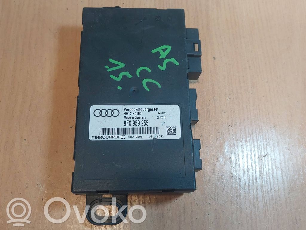 Audi A5 8T 8F Unité de commande de toit cabriolet 