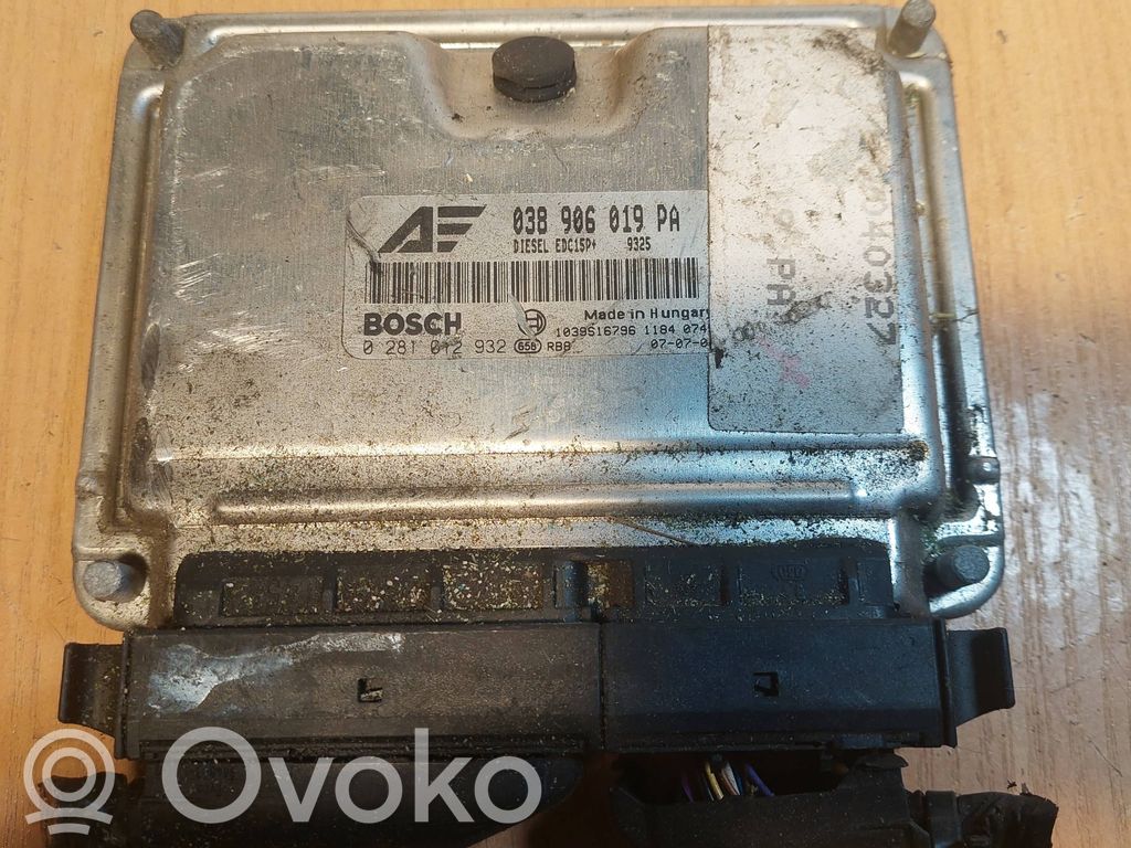 Engine control unit/module ECU   0281012932,038906019PA,EDC15P