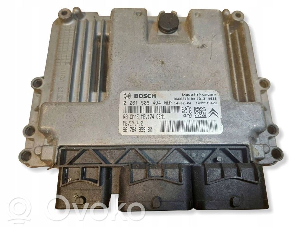 Engine control unit/module ECU   0261S06494,9678495980,9666319180,MEV1742
