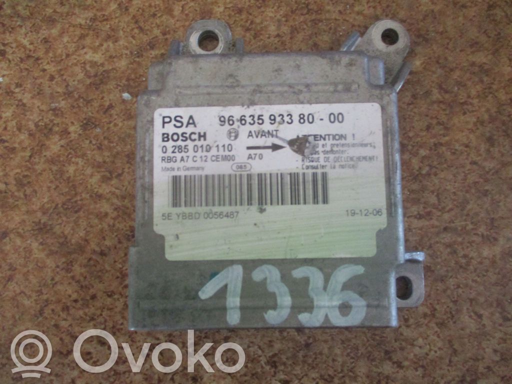 Peugeot 207 Airbag control unit/module 