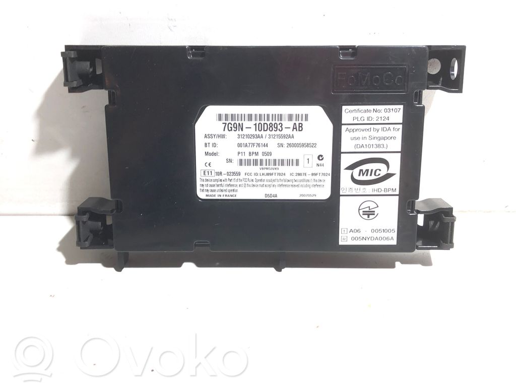 Bluetooth modulis   31210293AA,31215592AA,7G9N10D893AB,001A77F76144
