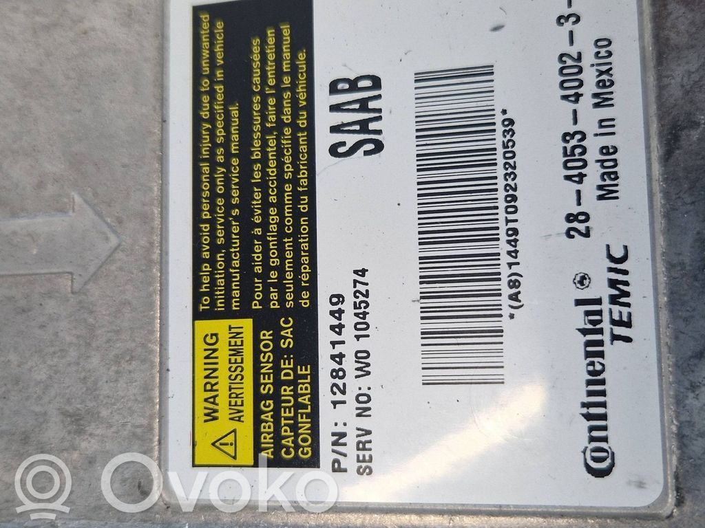 Saab 9-3 Ver2 Airbag control unit/module 