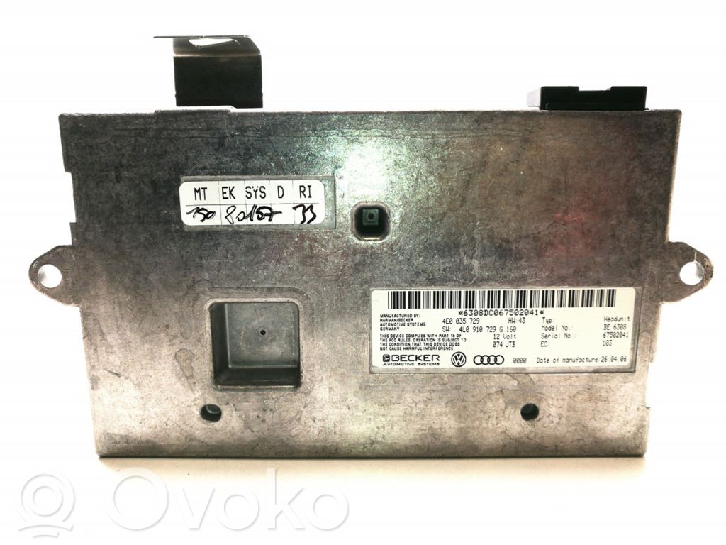 Head unit multimedia control   4E0035729,4E0910729G,BE6308